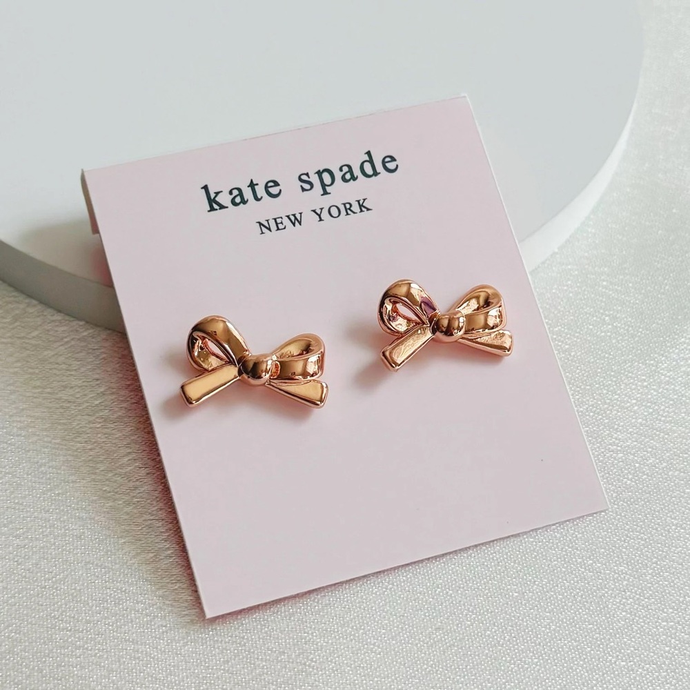 KATE SPADE Rose Gold Bow Earrings